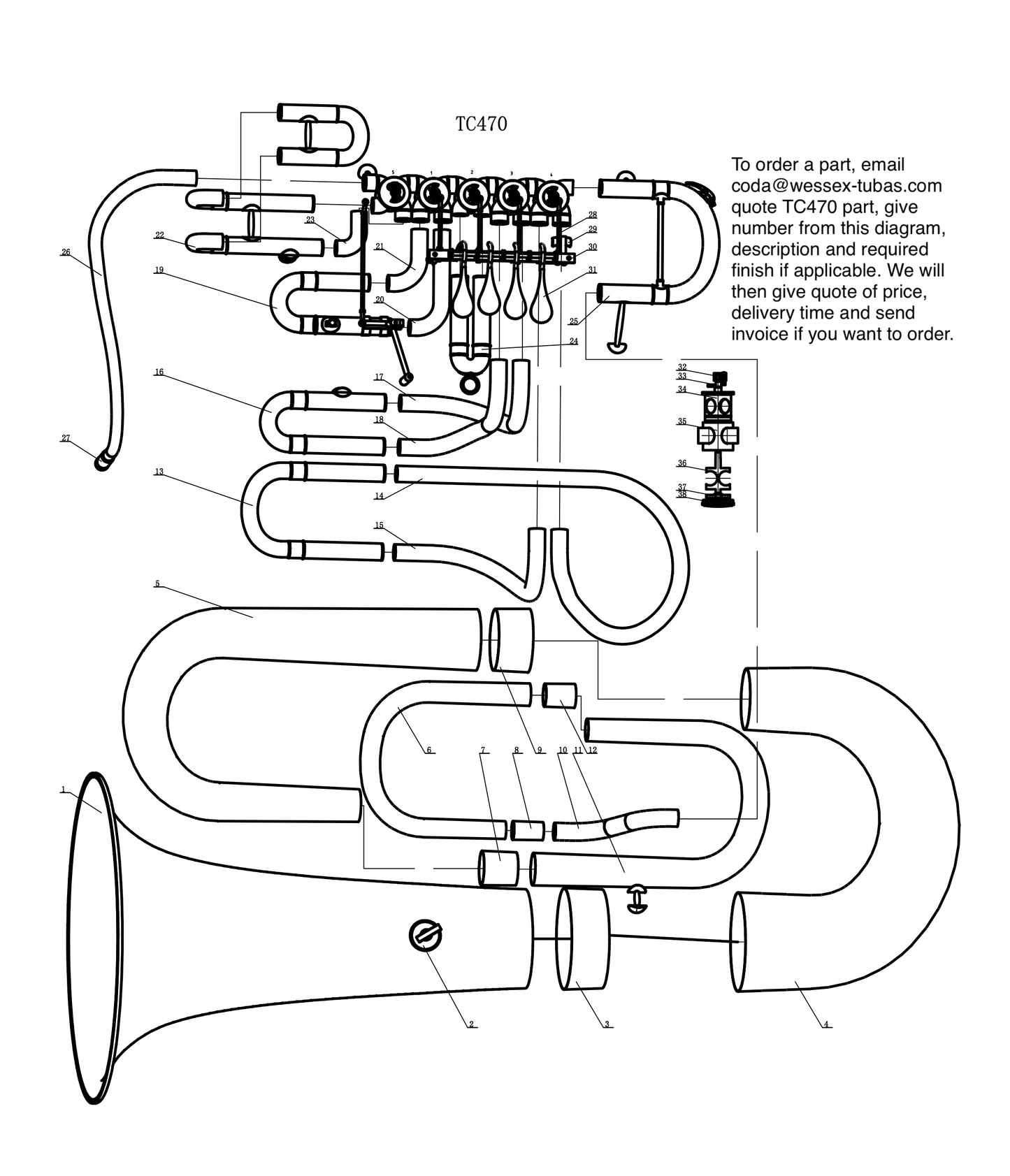 CC 4/4 Rotary Tuba ‘Mahler’ – TC470