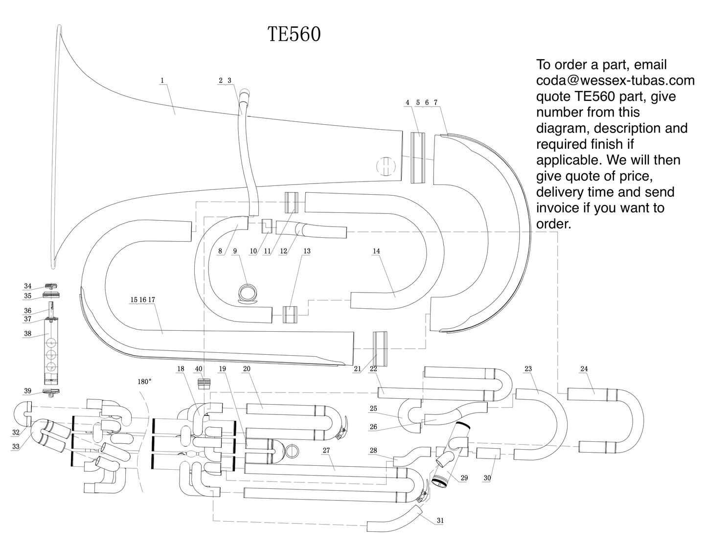 Tuba baja en mi bemol compensado 'Champion' – TE560P